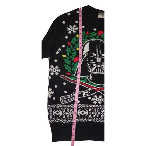 Star Wars Darth Vader Light-Up Ugly Christmas Sweater Men’s Medium Black Holiday - Picture 3 of 7